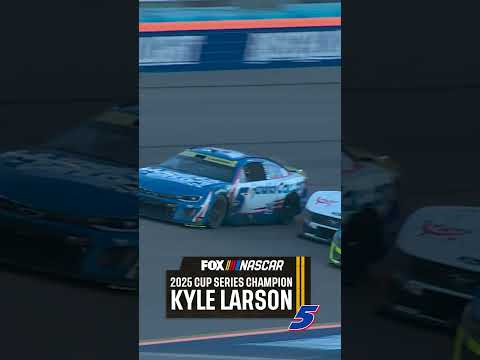 Kyle Larson beats out Denny Hamlin for the Cup Championship! 🏆 #nascar #racing #championship