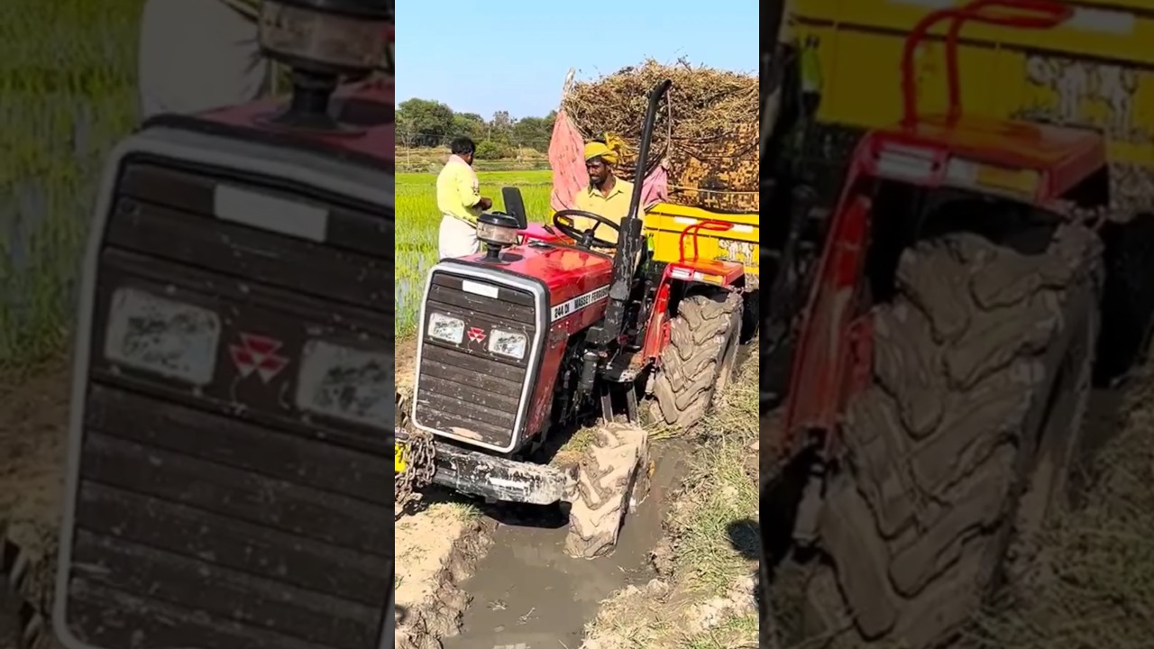Sonalika Tractor Rescues Messi Ferguson 4x4 from Mud 🚜