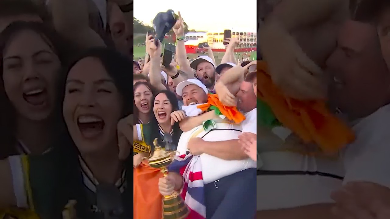 Shane Lowry Celebrates Ryder Cup Victory with Fans at Bethpage Black