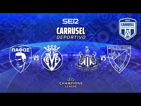 🏆 NEWCASTLE 2-0 ATHLETIC CLUB & PAFOS 1-0 VILLARREAL | UEFA Champions League - Jornada 4 EN DIRECTO