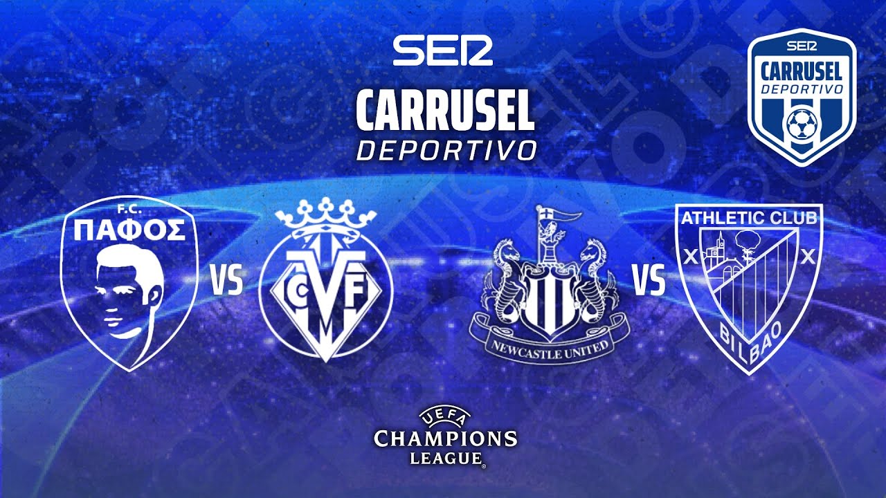 UEFA Champions League Jornada 4: Newcastle 2-0 Athletic Club, Pafos 1-0 Villarreal en vivo