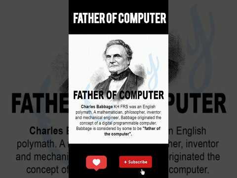 Who is the Father of Computer? #mcqs #computer