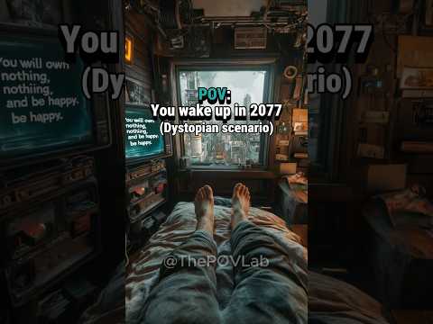 POV: You wake up in 2077. Dystopian scenario. #ai #pov #dystopian #future #cyberpunk