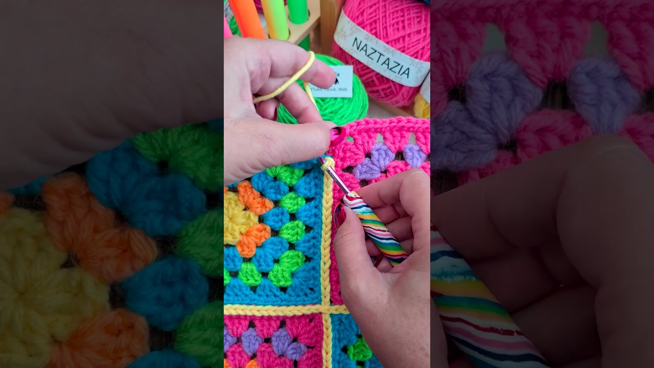 Easy & Beautiful Granny Square Join Method ✨ #shorts