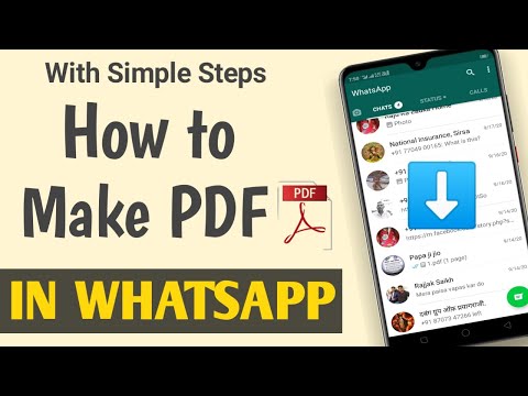 How To Make PDF In WhatsApp | Whatsapp Me PDF File Kaise Banaye | PDF File Kaise Banaye