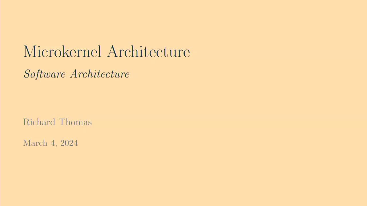 Microkernel Architecture Overview 🖥️