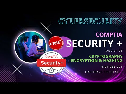 03 Cryptography, Encryption, Hashing | CompTIA Security+ Full Free Course | Complete Exam Prep 2025