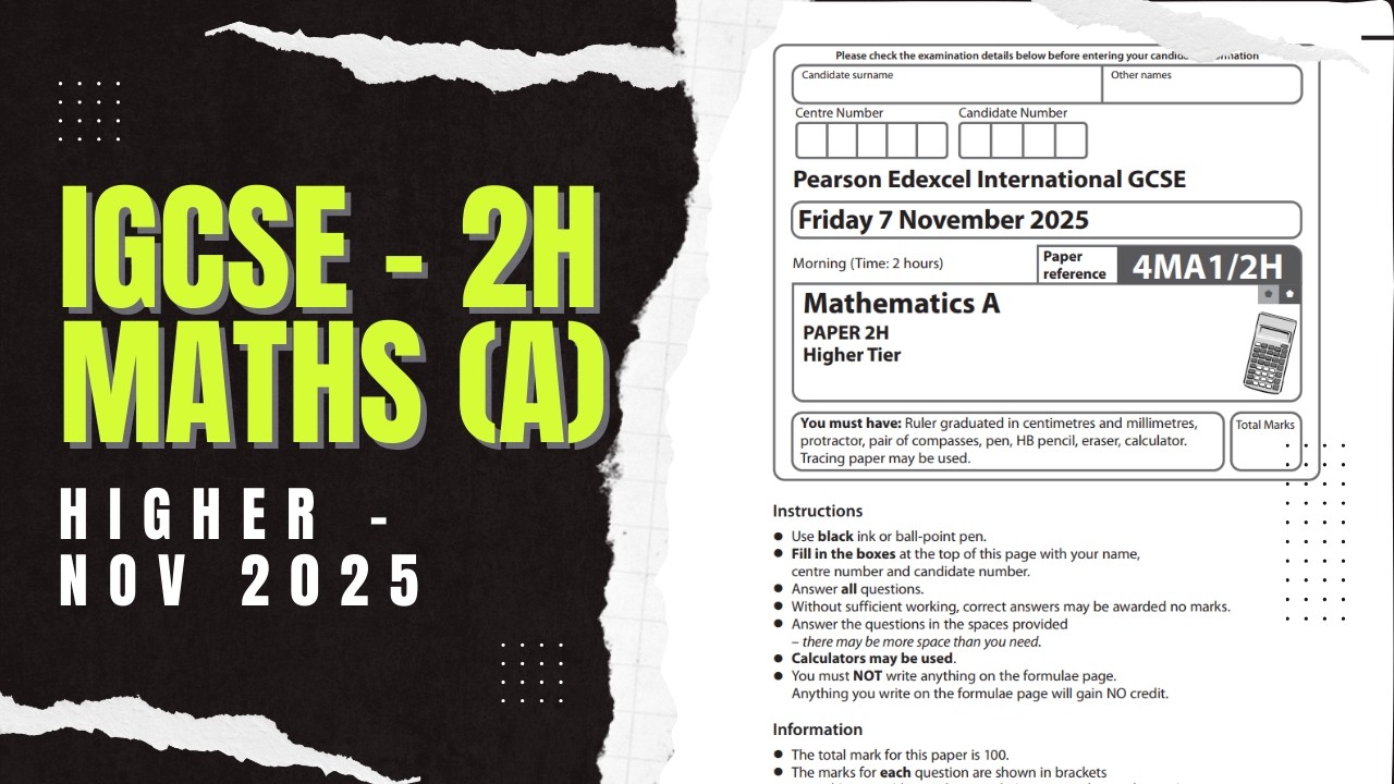 IGCSE Edexcel Maths A Higher Paper 2 Walkthrough π