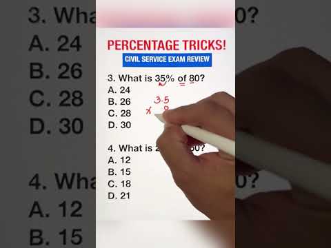 Percentage Tricks for your Civil Service Exam! #civilserviceexam #cse