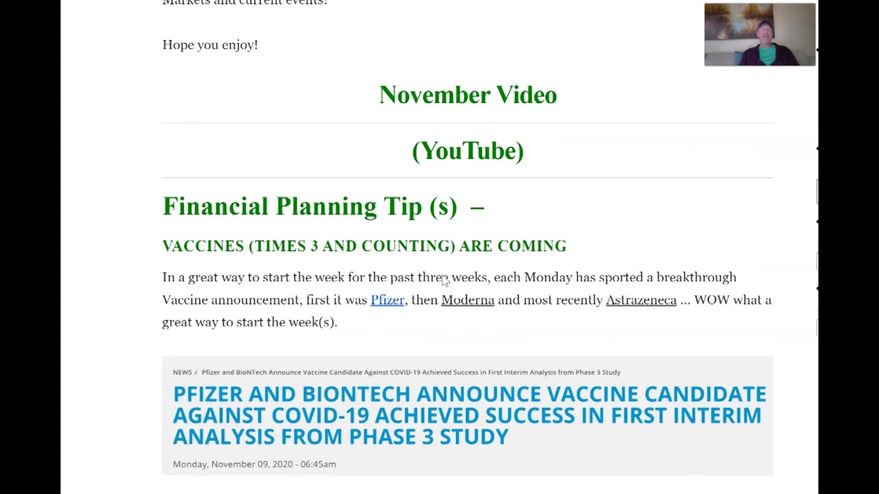 November 2020 Financial Market Insights & Vaccine Impact Analysis 💼