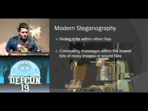 DEF CON 19 Hacking Conference Presentation By   eskimo   Steganography and Cryptography 101   Video clip0