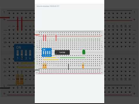 Compuerta lógica XOR en Tinkercad