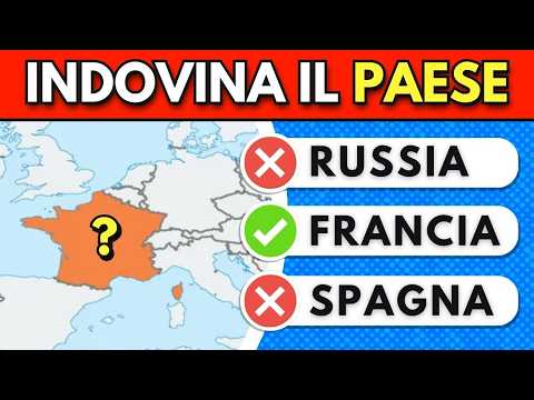 Indovina il Paese sulla Mappa 🌍 Quiz di Geografia