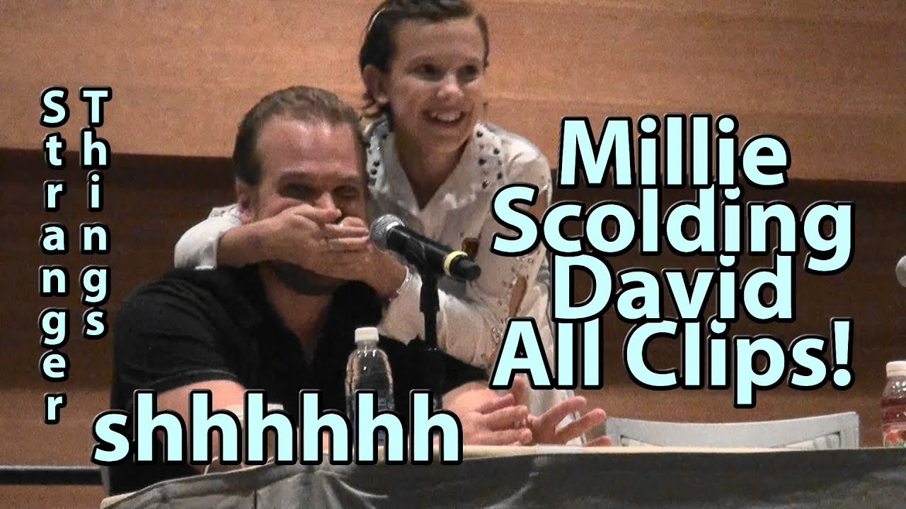David Harbour SPOILS S2,3&4 Millie Bobby Brown Scolding about spoiling Stranger Things Panel