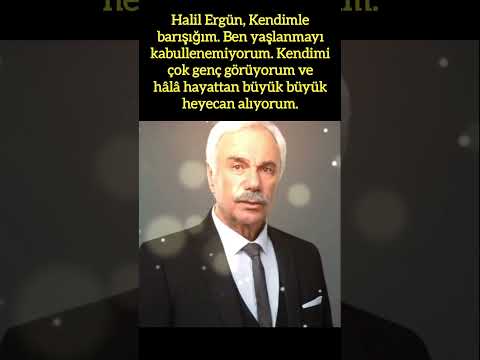 HALİL ERGÜN: YAŞLANMAYI KABULLENEMİYORUM! #HayatınKeyfi #GençRuh #HalilErgün