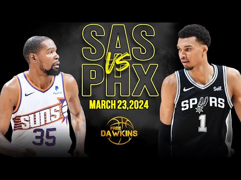 San Antonio Spurs vs Phoenix Suns Full Game Highlights | March 23, 2024 | FreeDawkins