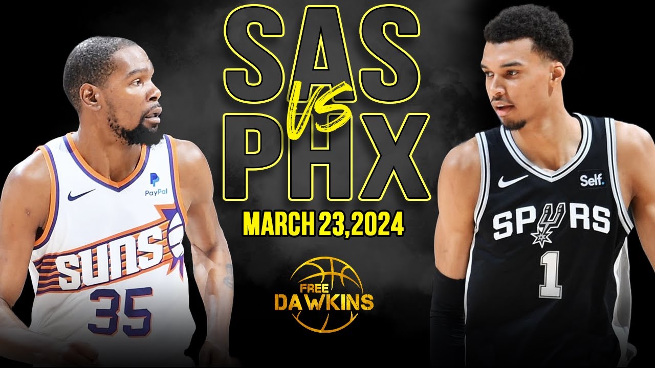 San Antonio Spurs vs Phoenix Suns | Full Game Highlights - March 23, 2024 🏀