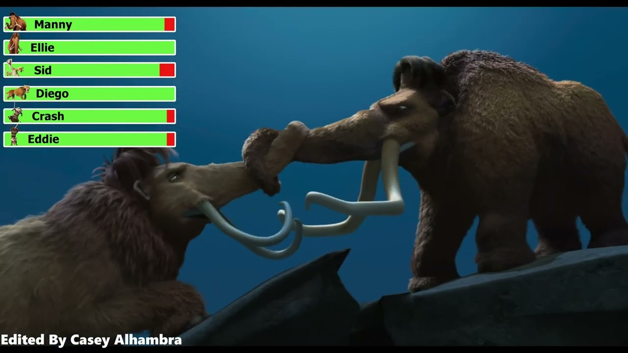 Ice Age: The Meltdown Cliff Scene with Healthbars ๐