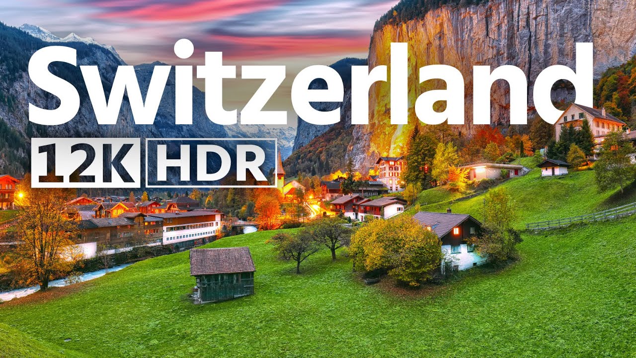 Switzerland 12K HDR Video with Relaxing Music in Dolby Vision