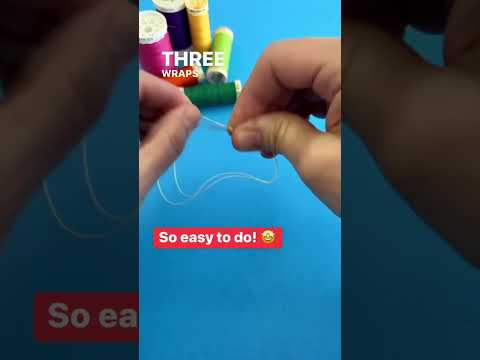 Quick & easy way to knot a needle thread for sewing