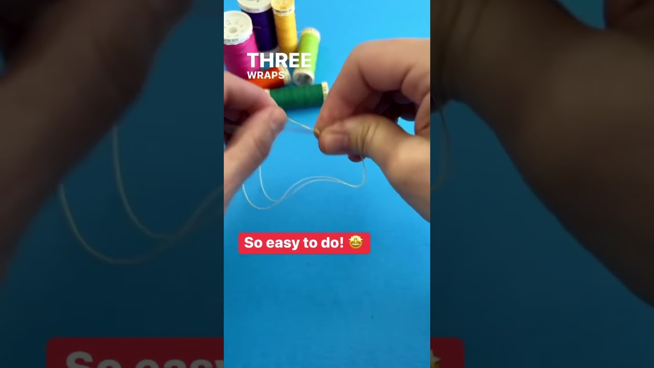Simple and Fast Method to Knot a Needle Thread for Sewing