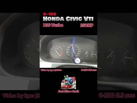 Honda Civic B16 Turbo VTEC  #0to100acceleration #slowcar #vtec #vtecclub #turbo #short #shorts