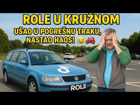 🔥 ROLE U KRUŽNOM — UŠAO U POGREŠNU TRAKU, NASTAO HAOS! 😂🚗