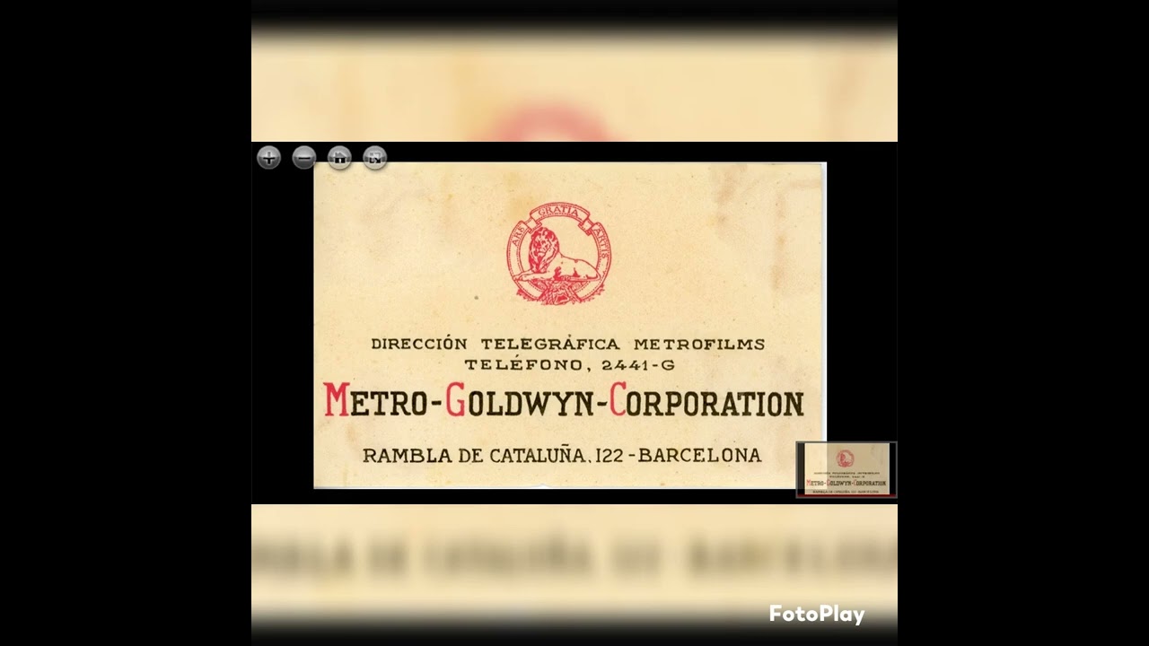 Rare 1924 Metro Goldwyn Logo in Barcelona 🦁