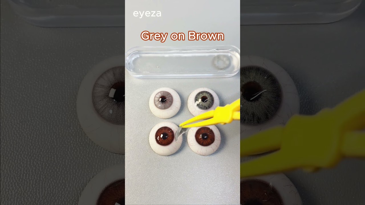Gray Contact Lenses on Brown Eyes 😍