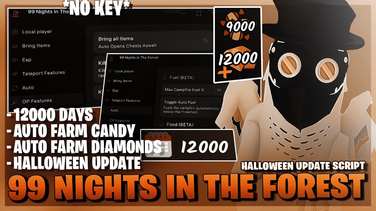 99 Unlock 99 Nights in The Forest: Halloween Update, Reach 12,000 Days & More! 🎃