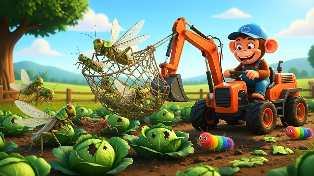 🐒💪 Funny Monkey Fights Locusts, Fire, and Builds a New Home 🏠🔥