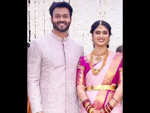 Mamagaru Serial Hero Gangadhar (Akarsh Byramudi) with his Wife After Marriage