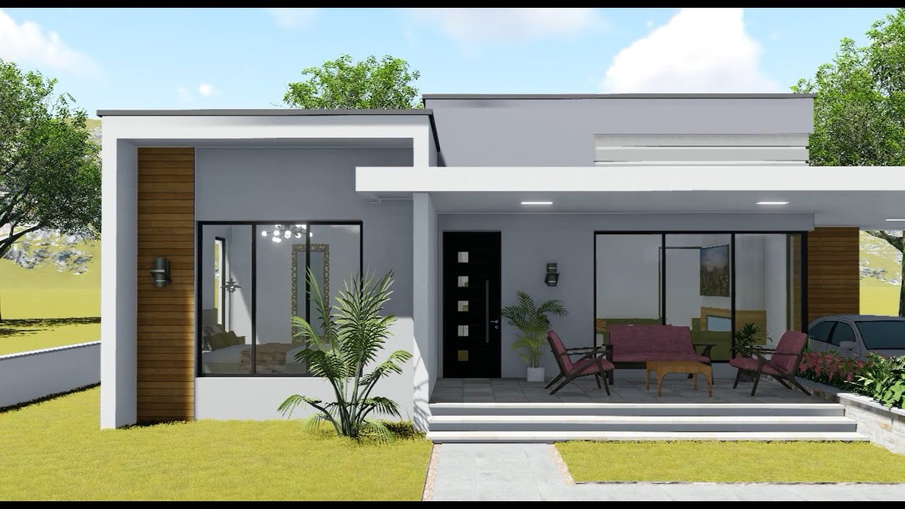 Simple 3 Bedroom Bungalow | Modern House Design | 10m x 16m with Floor Plan #architecture