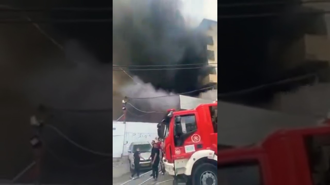 #بيت حنينا -🔥 👈حريق في إقامة سكنية الله يلطف 😱#