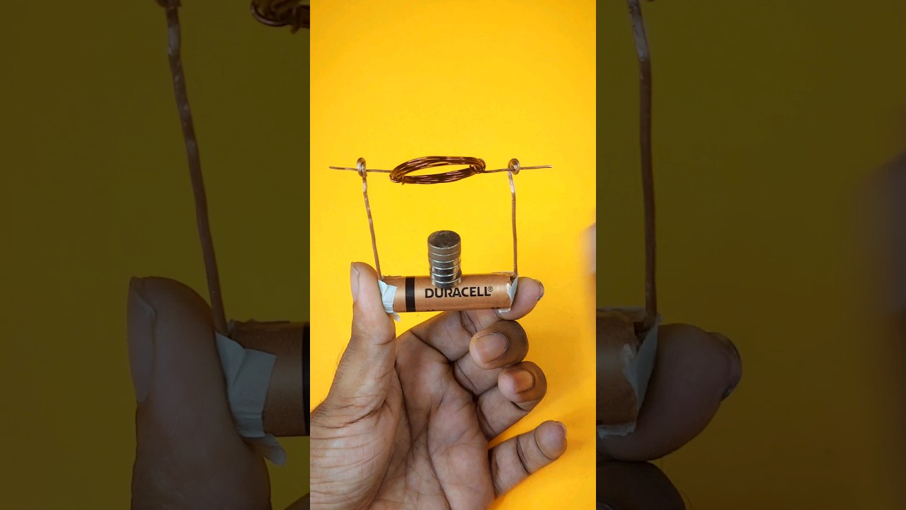 DIY Mini Electric Motor for School Project ⚙️