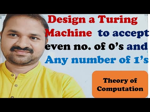 Design a Turing Machine to accept Even number of 0's and Any number of 1's || TOC || FLAT ||Automata