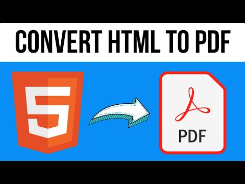 How to Convert HTML to PDF | How to HTML to PDF Converter