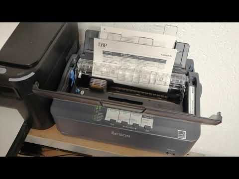 Epson Lq-350 dot matrix printer sounds 7 minutes ASMR