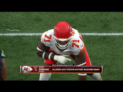 All 11 snaps from Josh Simmons second game at left tackle for the Kansas City Chiefs (4K).