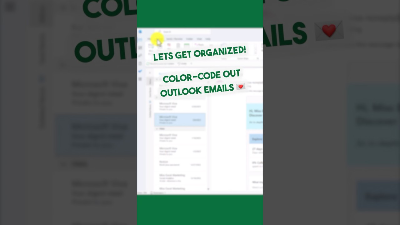 Color Code Your Outlook Emails 📩