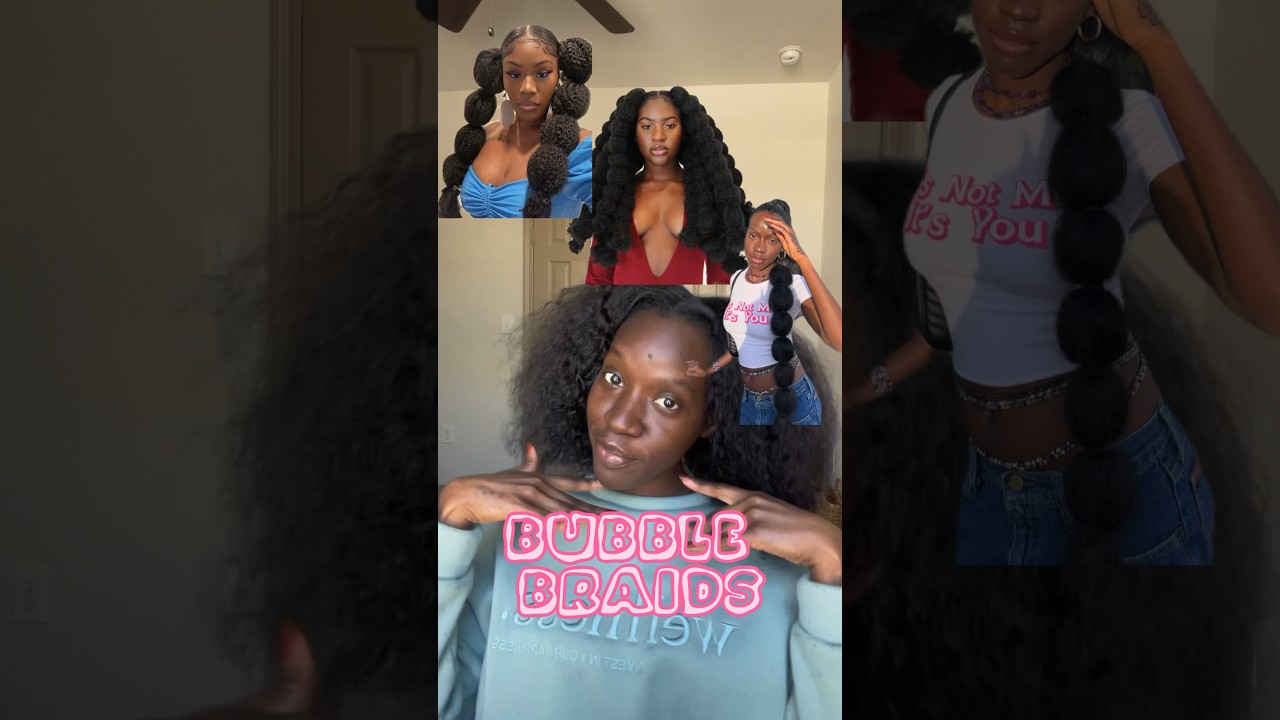 Bubble braids hairstyle tutorial for black girls #blackhairstyles #hairtutorials #braidstutorial