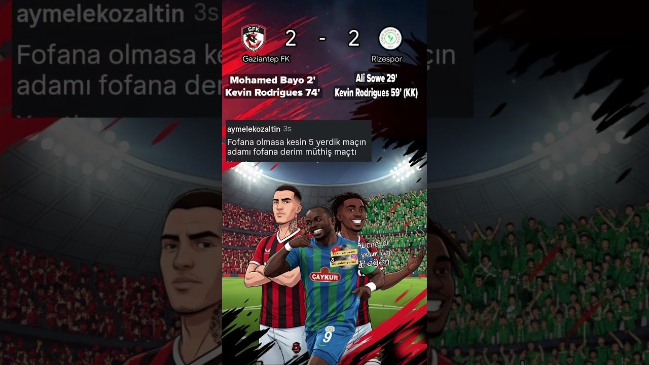 Gaziantep FK 2-2 Rizespor: Taraftar Yorumları ⚽