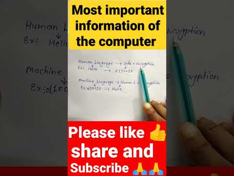 Encryption and decryption of the Computer language | most important information#shorts #shortsvideo