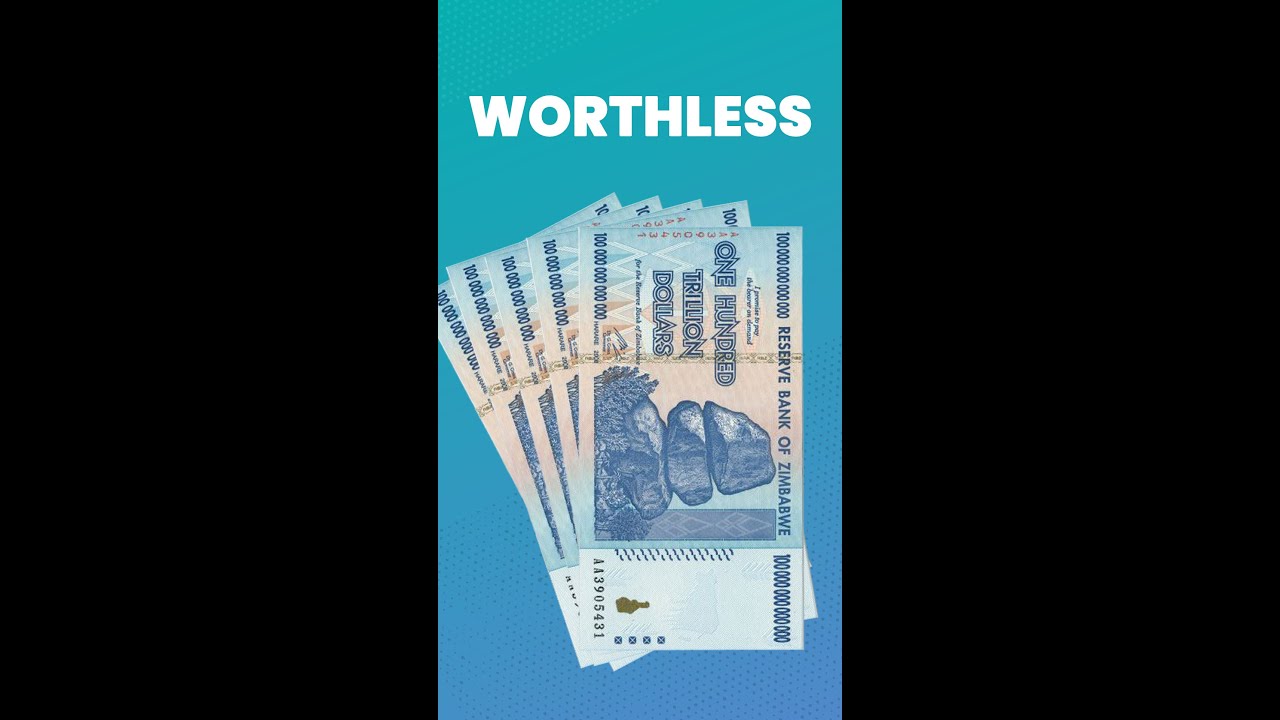 Zimbabwe's worthless $100 trillion bill #shorts