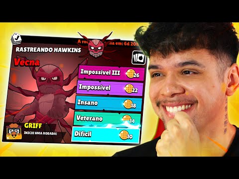 ZEREI o NOVO DESAFIO DO VECNA no BRAWL STARS 🔥 *ELE É BIZARRO DE FORTE*