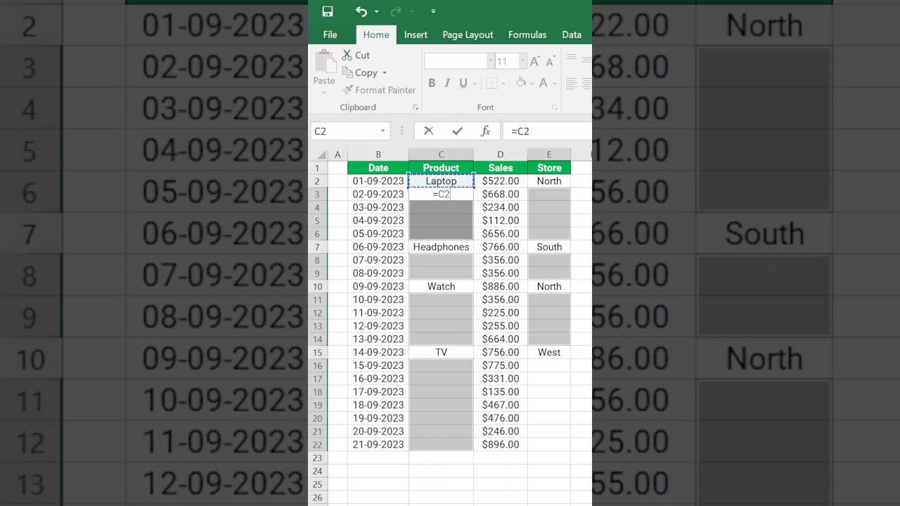 Effortlessly Fill Empty Cells in Excel with These Smart Tricks!✨ | Excel Tips #shorts