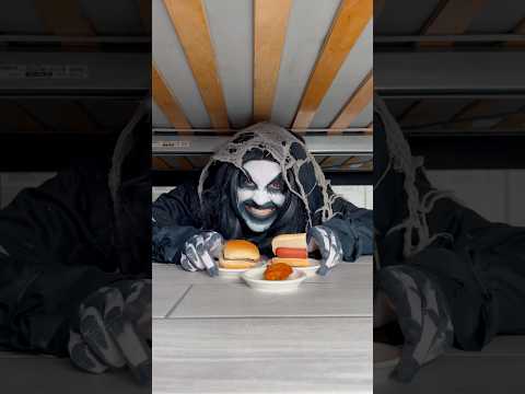 Monster cooks on the grill 🍗😋👻 #shorts