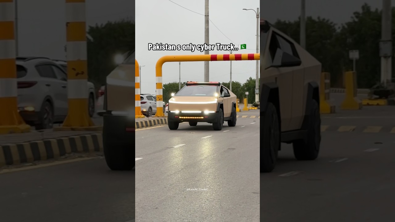 Pakistan s only cyber truck..😮‍💨🇵🇰 #karachitrack #cybertruck  #luxury #carsofpakistan #carshow