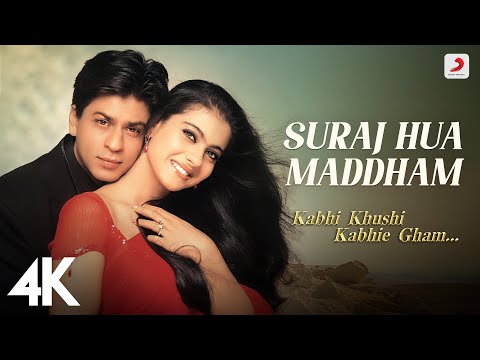 Suraj Hua Maddham 4K Music Video - Kabhi Khushi Kabhie Gham | Shah Rukh Khan, Kajol | Sonu N, Alka Y