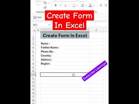 I Made Forms in Microsoft Excel!
